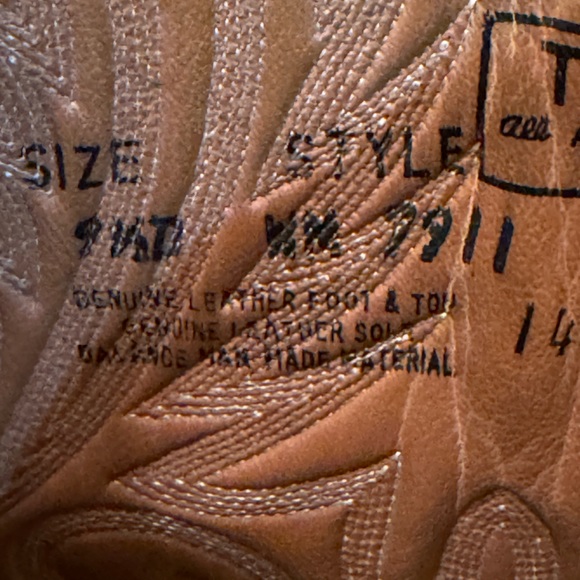 Men’s Cowboy Boots Texas Brand Size 9.5 D Style 9911 Made In The USA - Picture 15 of 16